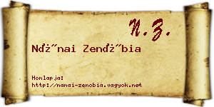 Nánai Zenóbia névjegykártya